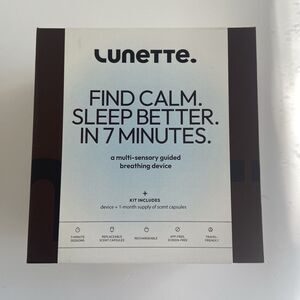 Lunette Multi Sensory Guided Breathing Device Rest Kit Meditate Scent Capsules